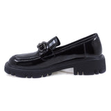 Pantofi Dama Casual Anna Viotti Piele Lacuita D112-GAW2559 Negru