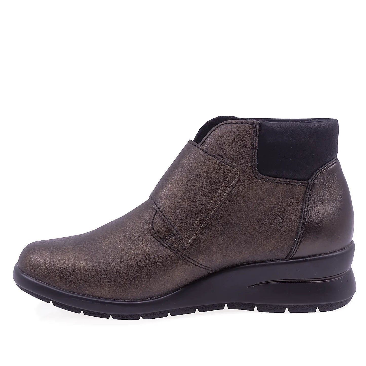 Botine Dama Casual Rieker Piele Naturala L4884-90 Auriu