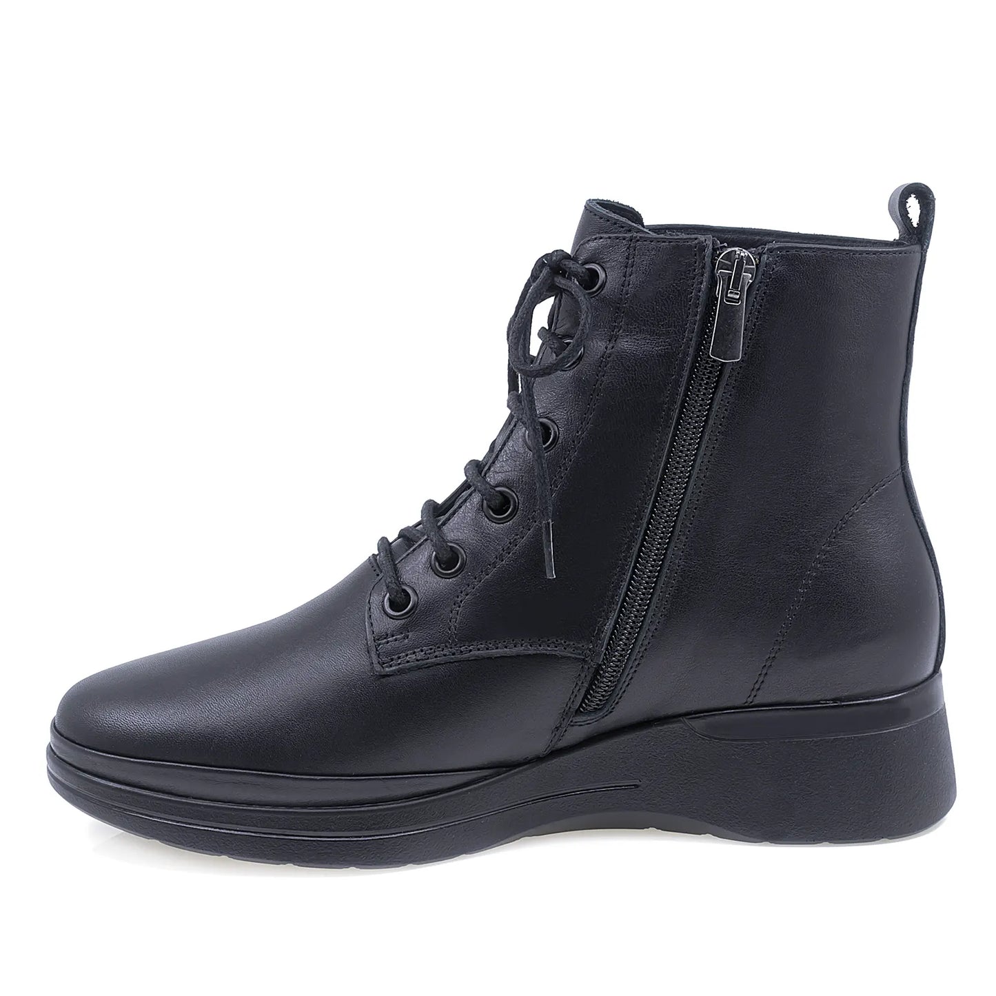 Ghete Dama Casual Anna Viotti Piele Naturala D50-4360 Negru