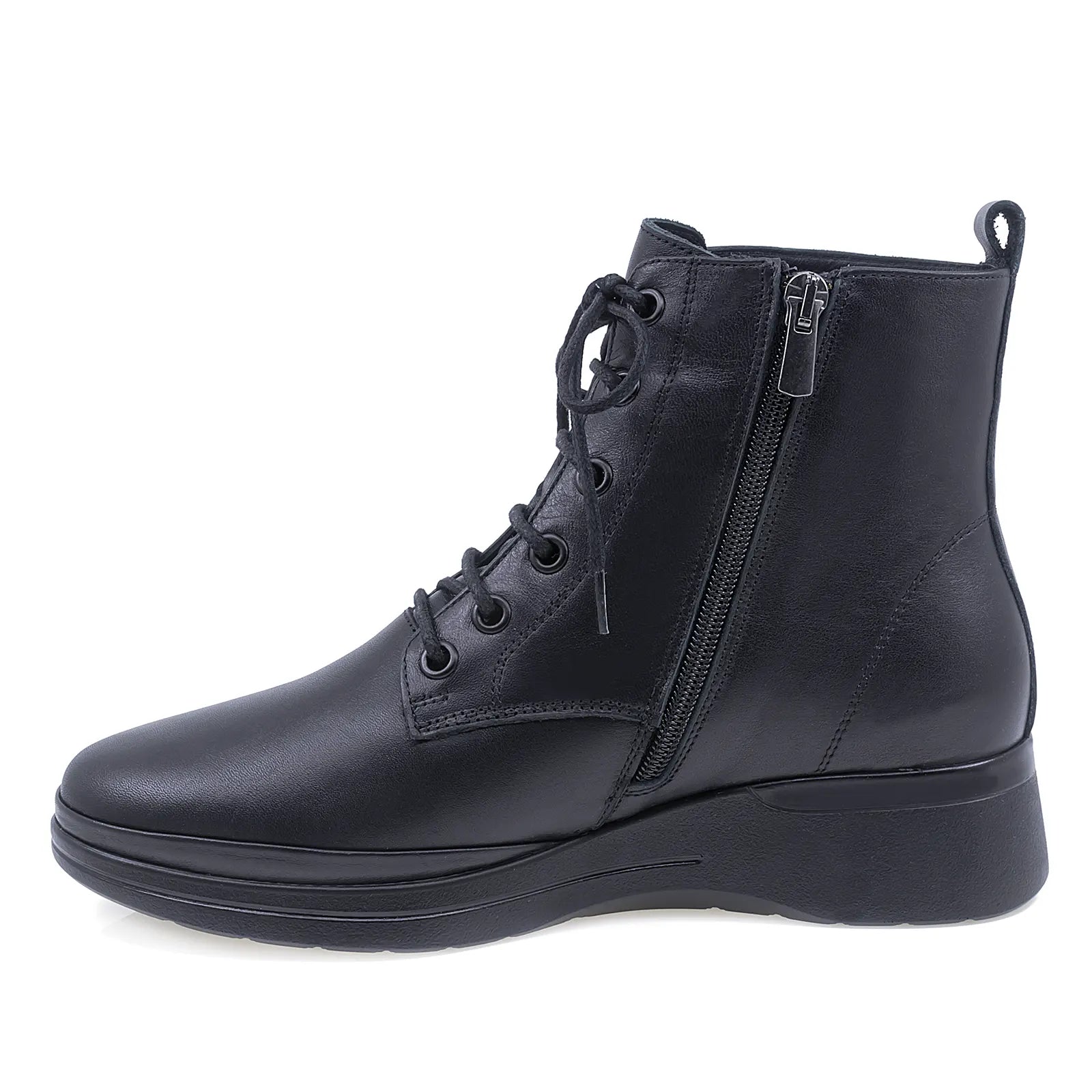 Ghete Dama Casual Anna Viotti Piele Naturala D50-4360 Negru