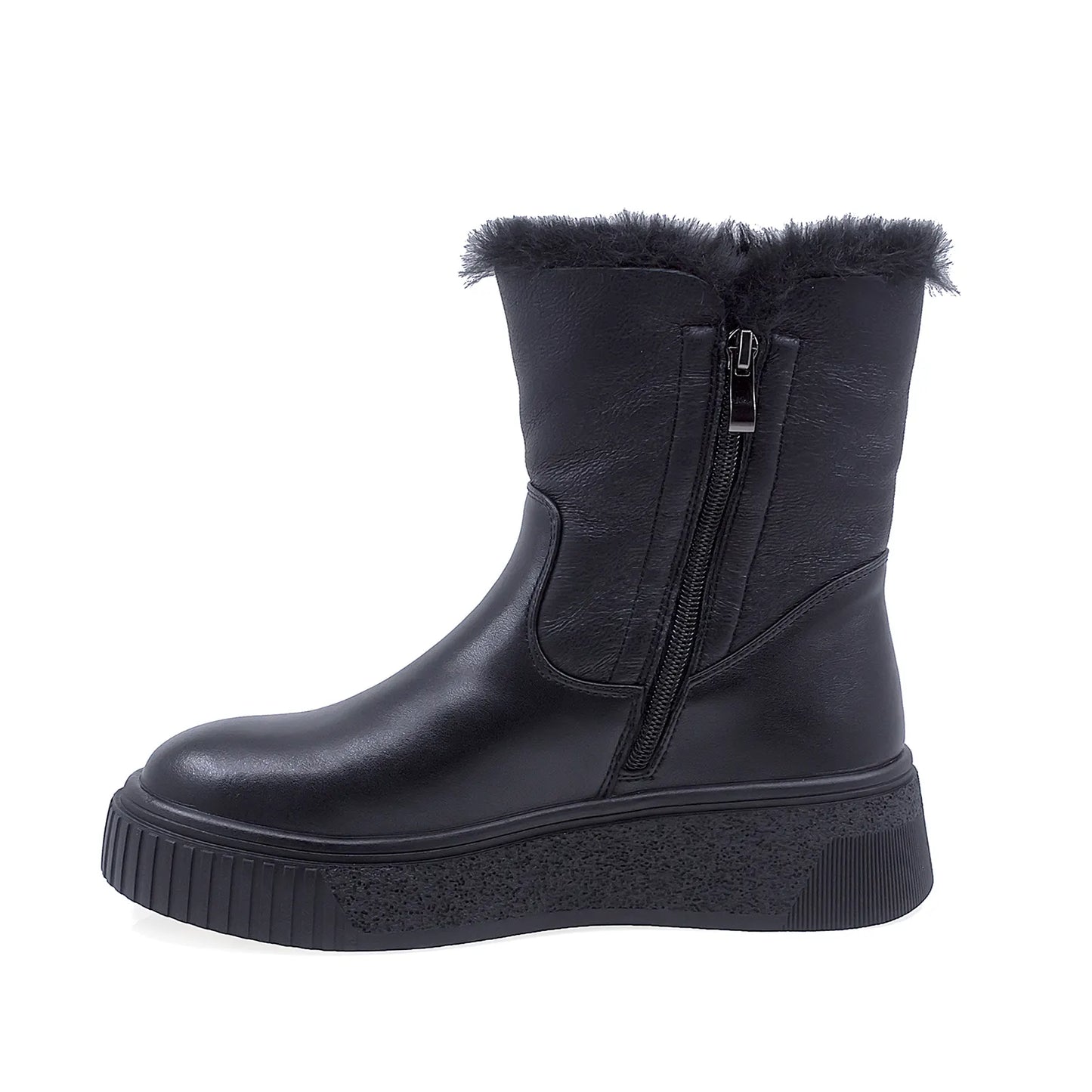 Ghete Dama Casual Anna Viotti Piele Naturala D106-F11626-C7955 Negru