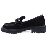 Pantofi Dama Casual Anna Viotti Piele Intoarsa D112-GAW2560 Negru