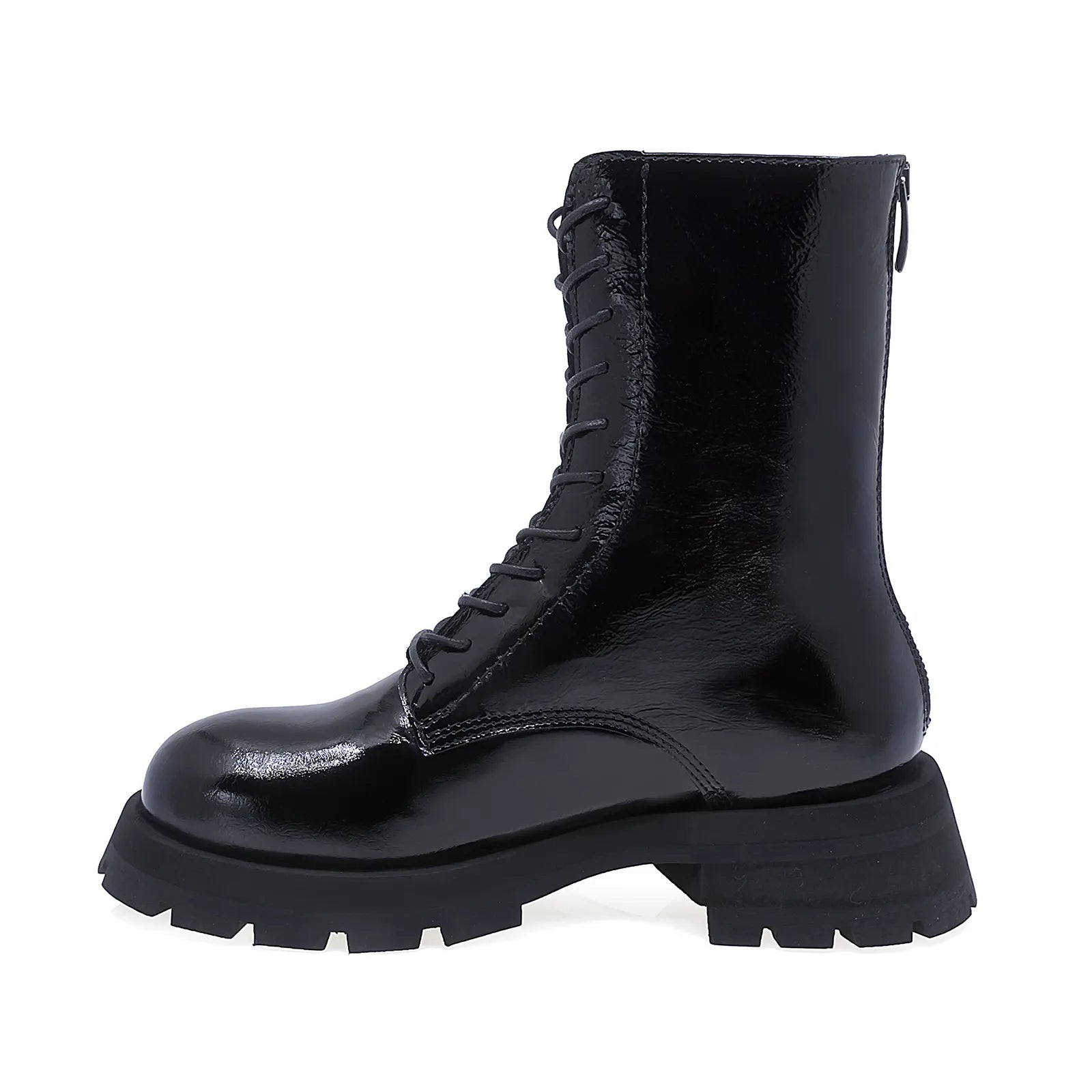 Ghete Dama Casual Anna Viotti Piele Lacuita D15-08328-21-22 Negru