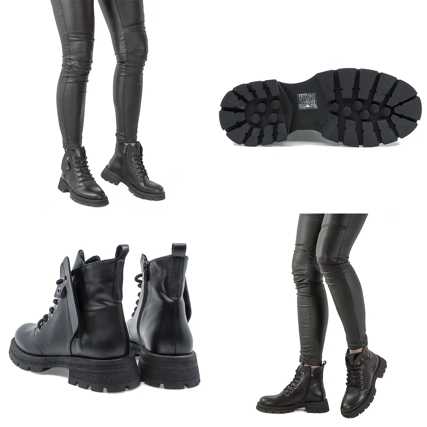 Ghete Dama Casual Anna Viotti Piele Naturala D26-COLOR Negru