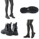 Ghete Dama Casual Anna Viotti Piele Naturala D26-COLOR Negru