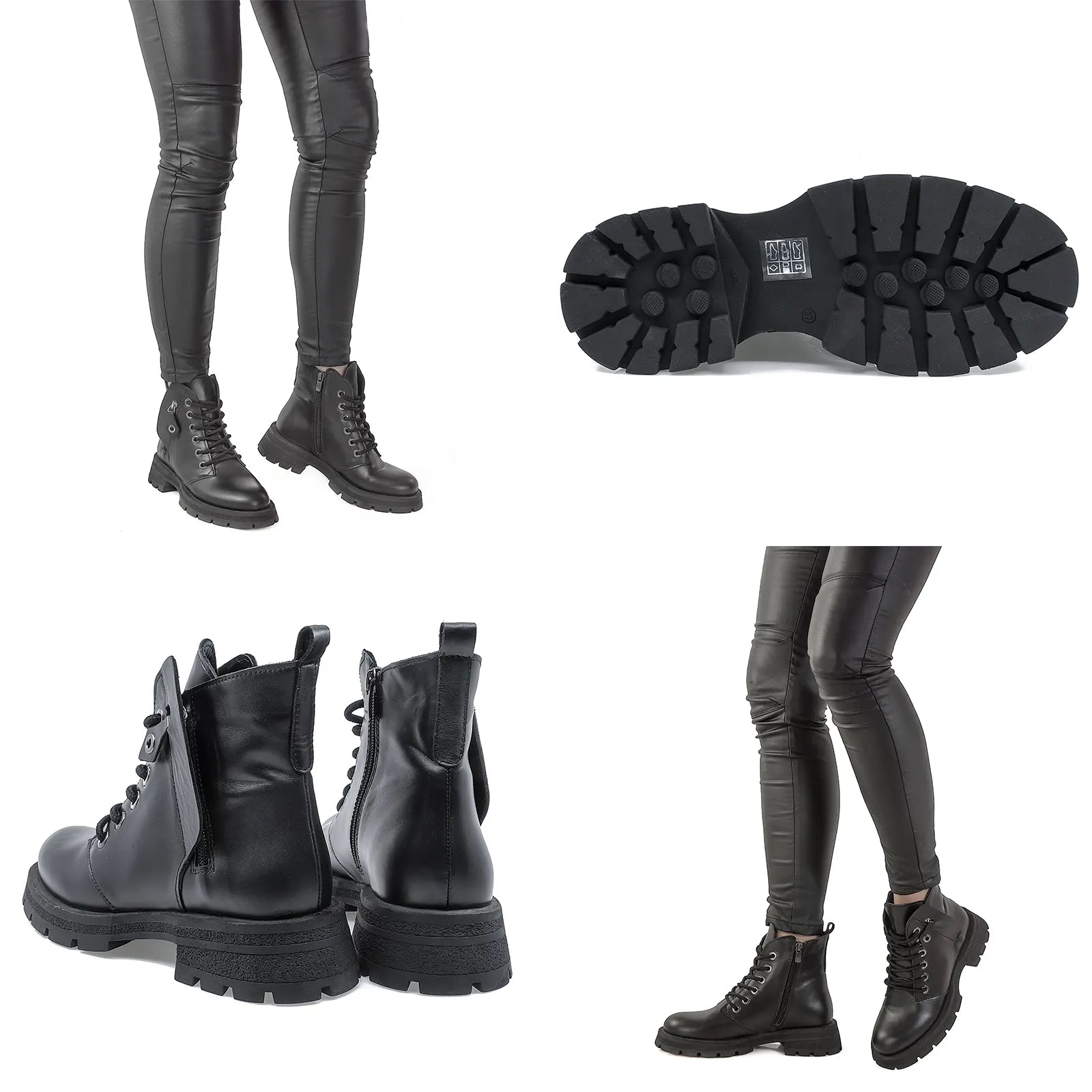 Ghete Dama Casual Anna Viotti Piele Naturala D26-COLOR Negru