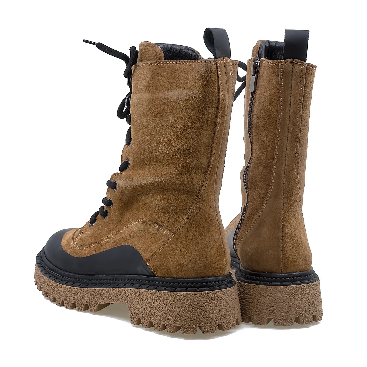 Ghete dama Anna Viotti 100 maro piele intoarsa 4