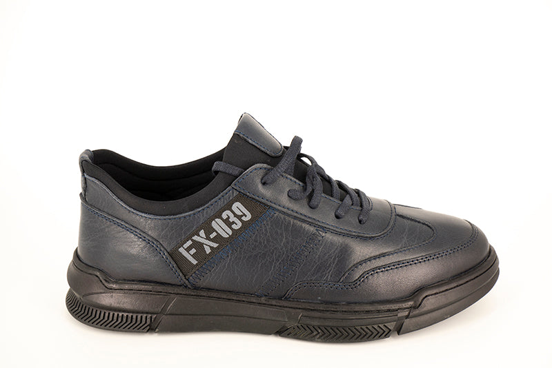 PANTOFI BARBATI GORETTI DIN PIELE NATURALA BLU - 809