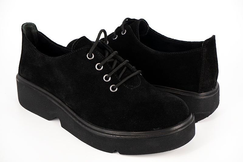 PANTOFI DAMA CASUAL ANNA VIOTTI NEGRI DIN PIELE NATURALA - 1001