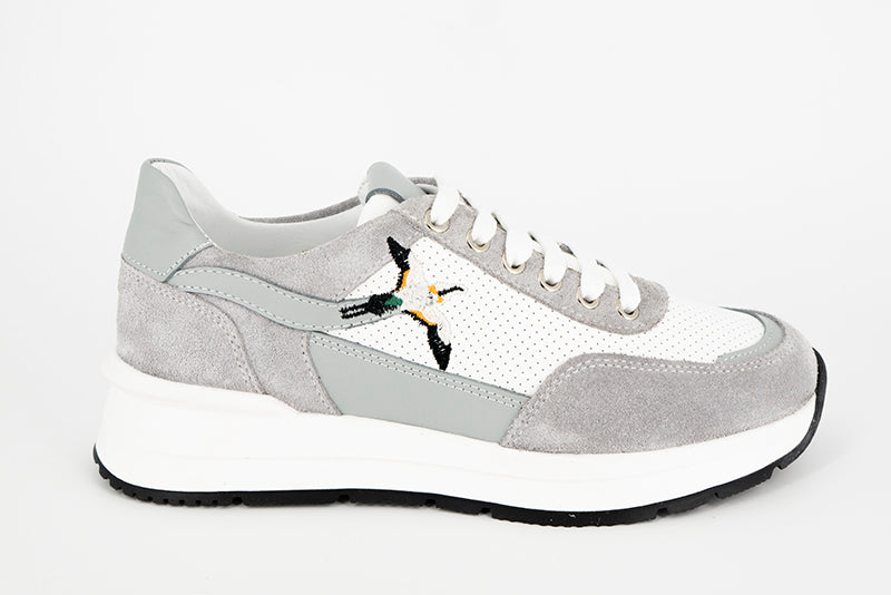 PANTOFI SPORT DAMA ANNA VIOTTI DIN PIELE NATURALA GRI - 2221117