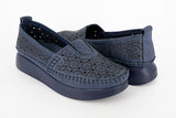Pantofi dama Anna Viotti din piele naturala blu - 43-85 - Goretti - Incaltaminte din piele naturala