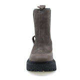 Ghete dama Anna Viotti din piele intoarsa D 30-120 gri-4