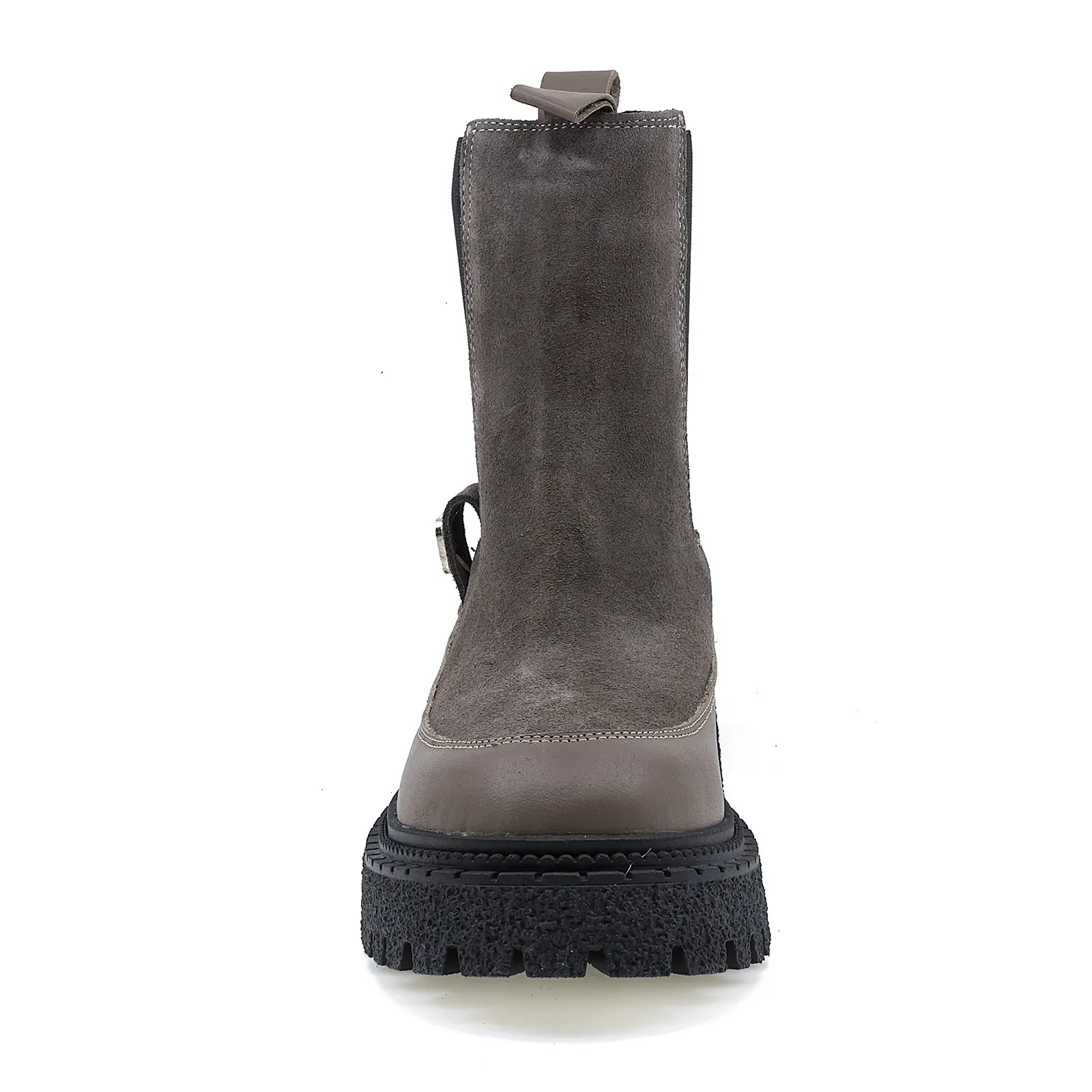 Ghete dama Anna Viotti din piele intoarsa D 30-120 gri-4