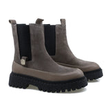 Ghete dama Anna Viotti din piele intoarsa D 30-120 gri-5