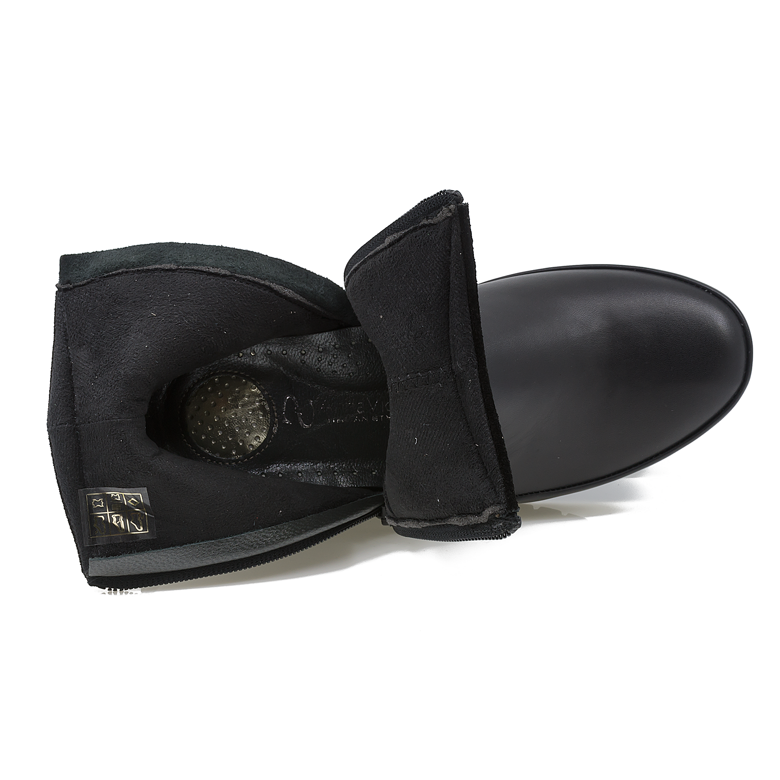 Ghete dama Anna Viotti din piele naturala D 1262 negru