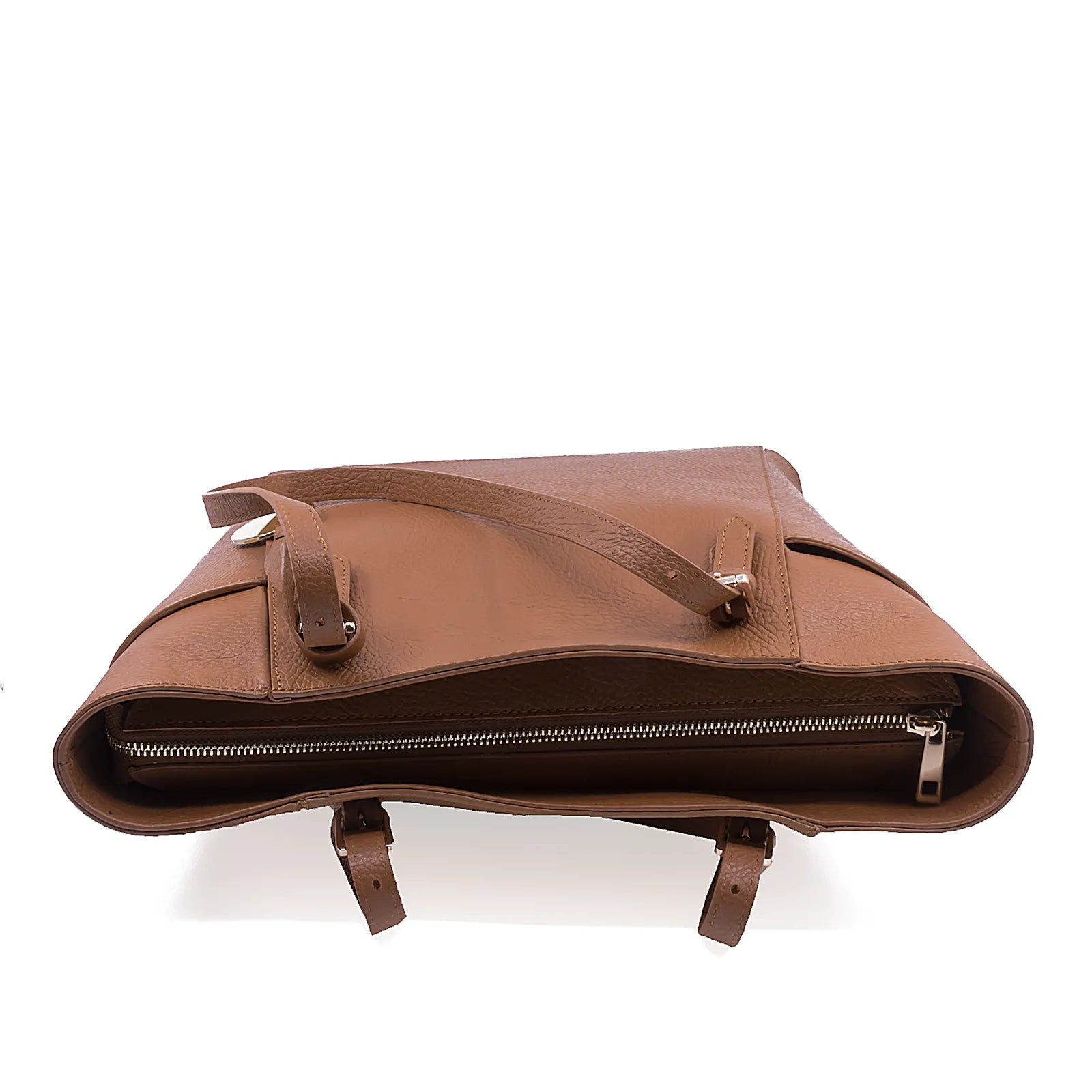 Geantă damă Michelle Anna Fellini piele naturala coniac