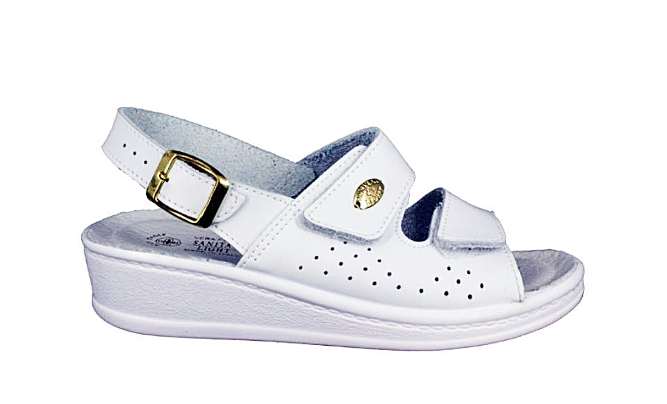 Saldale medicinale alb Sanital Light din piele naturala