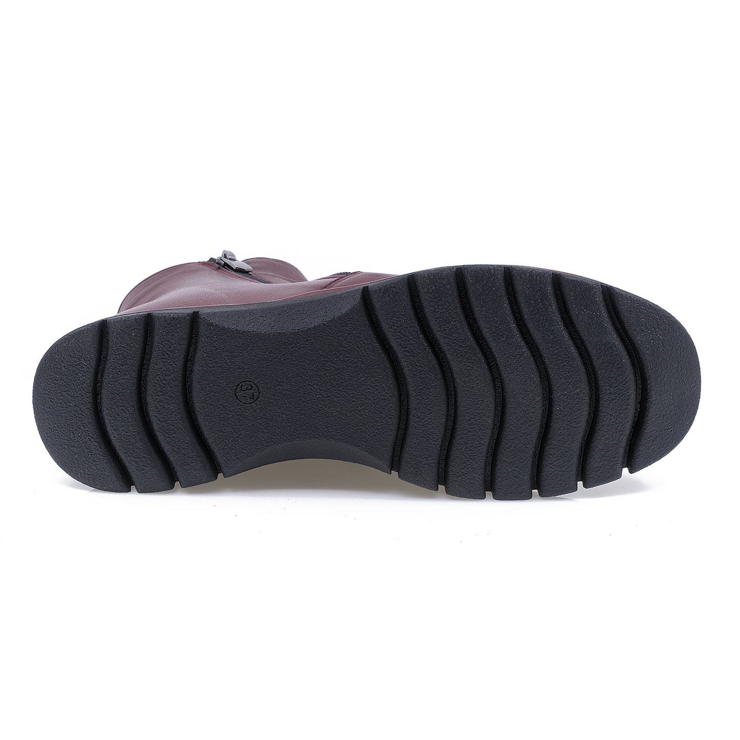 Ghete dama Anna Viotti din piele naturala bordo 19114