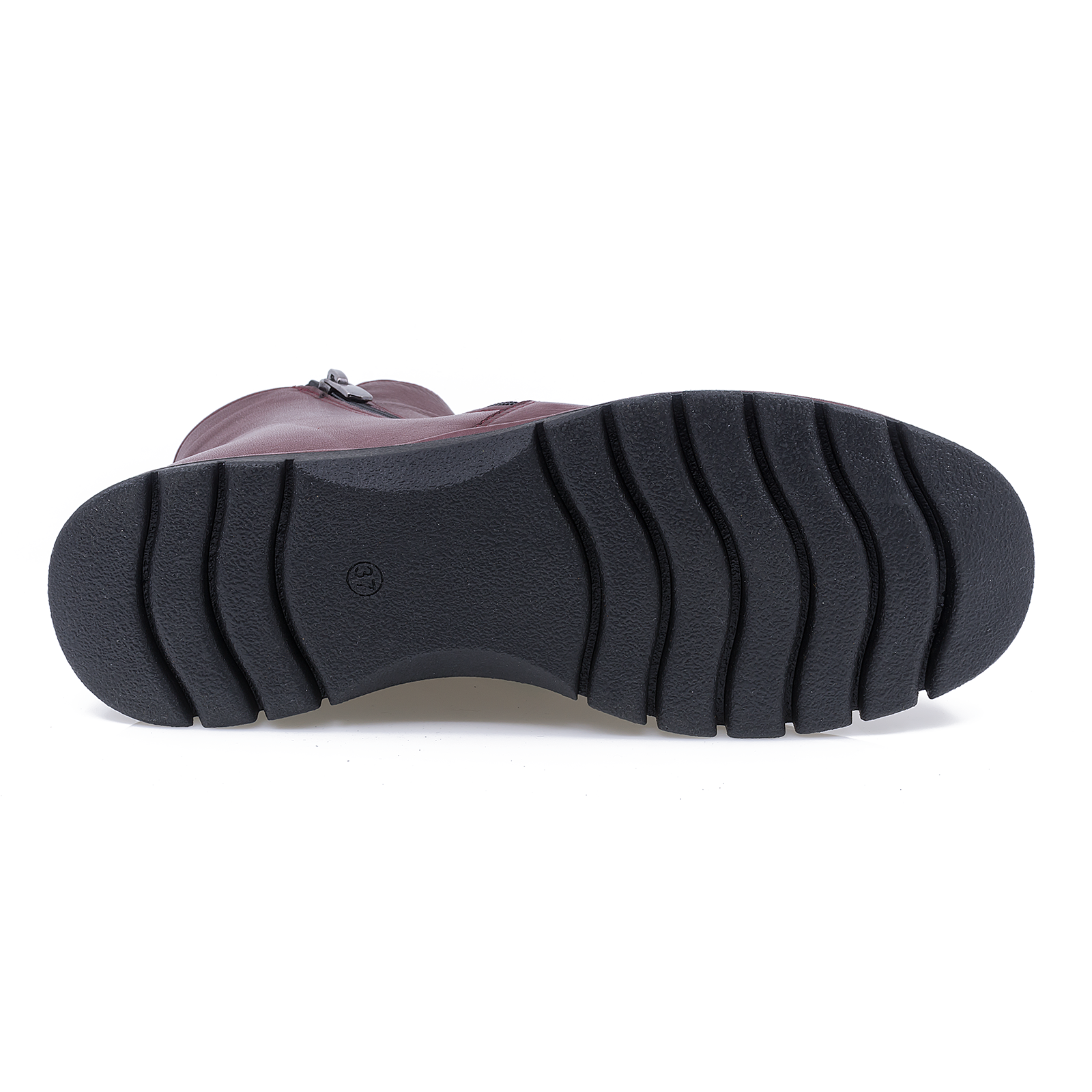 Ghete dama Anna Viotti din piele naturala bordo 19114