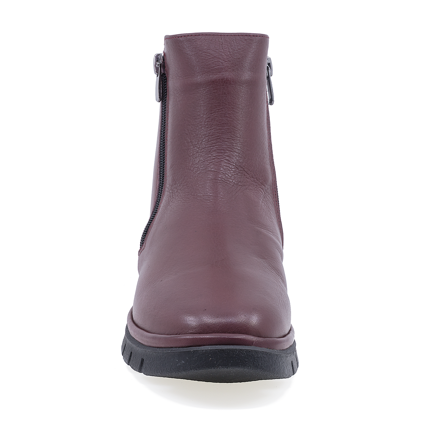 Ghete dama Anna Viotti din piele naturala bordo 19114