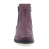 Ghete dama Anna Viotti din piele naturala bordo 19114