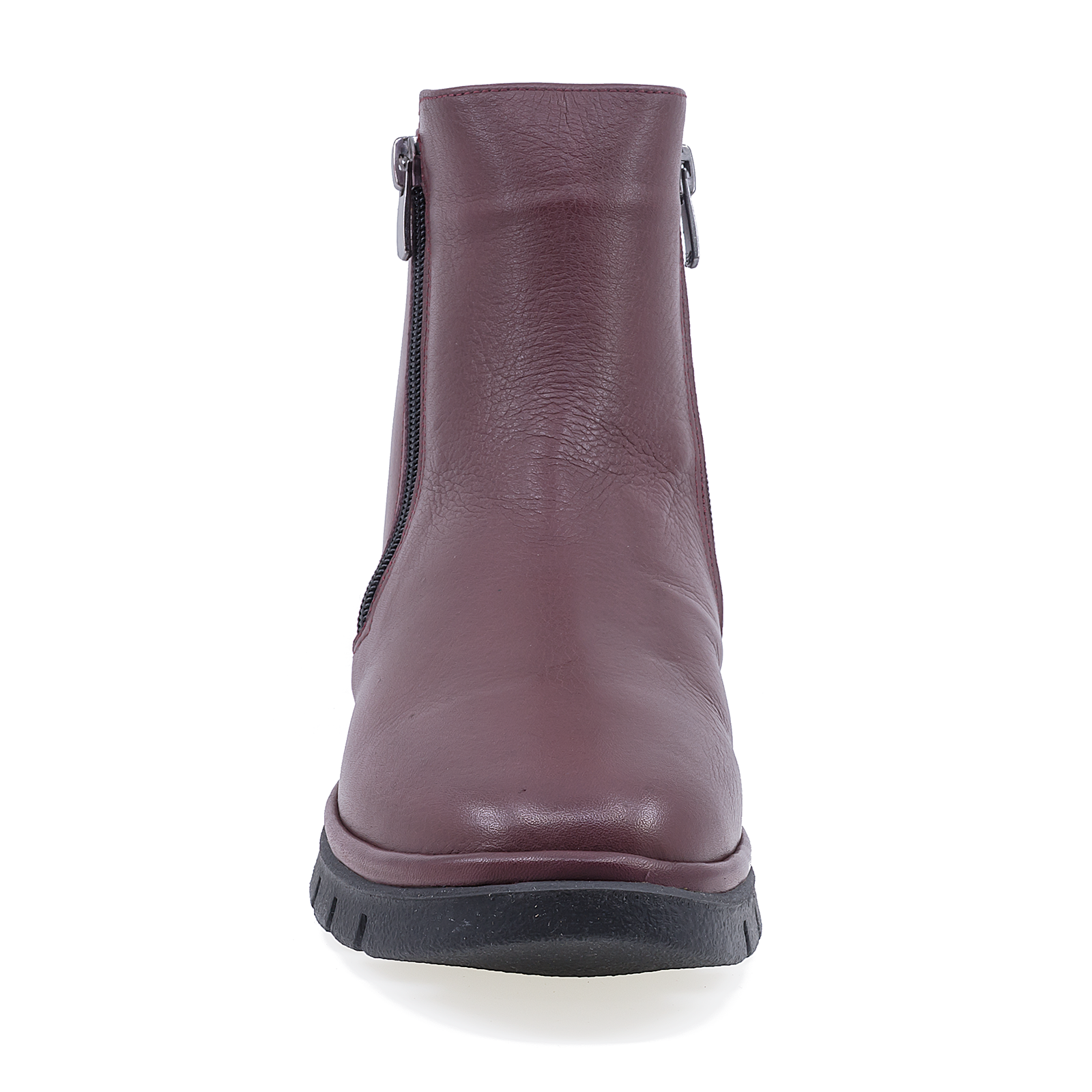 Ghete dama Anna Viotti din piele naturala bordo 19114