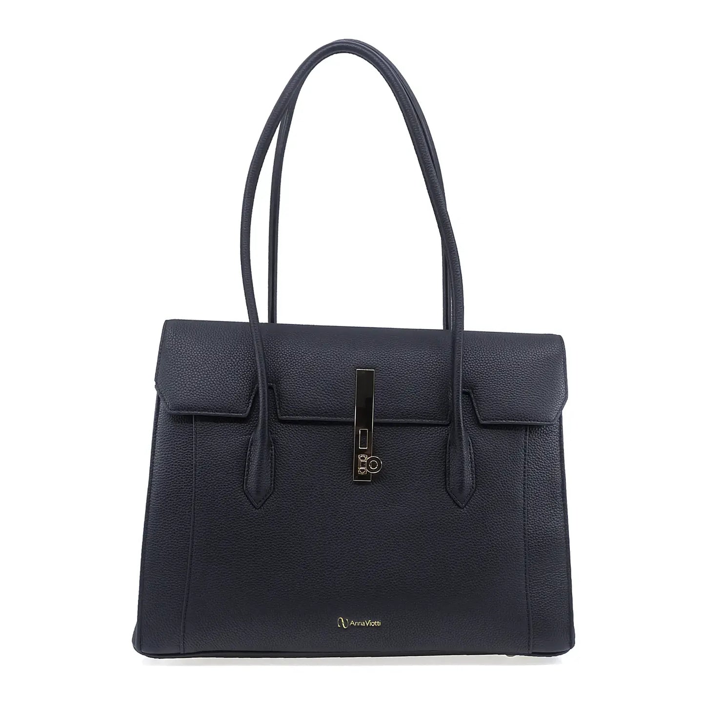 Geantă damă Anna Viotti piele naturala CS9336-001 neagra