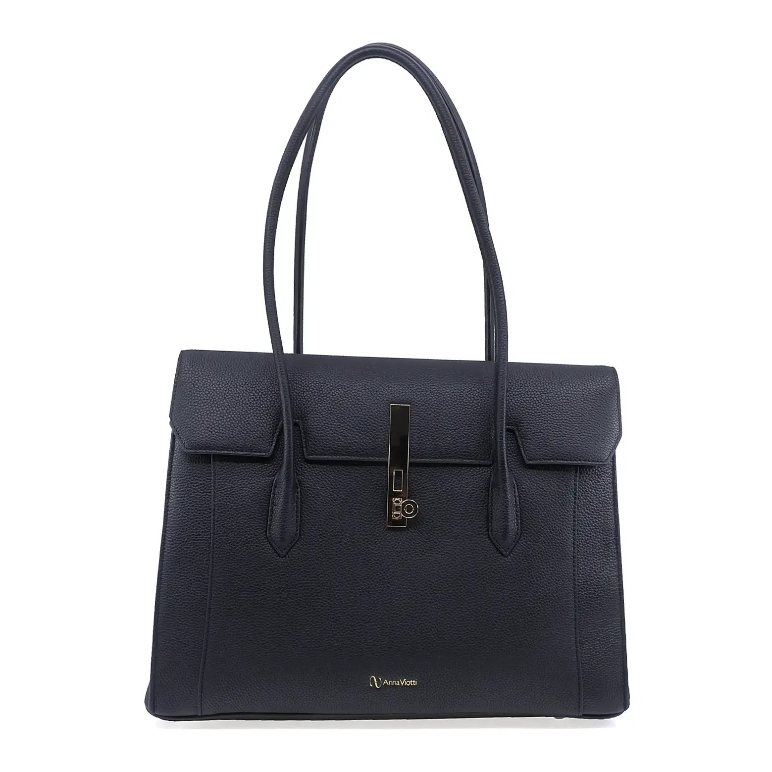Geantă damă Anna Viotti piele naturala CS9336-001 neagra