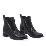 Ghete Dama Elegante Anna Viotti Piele Lacuita D2772 Negru