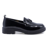 Pantofi dama casual Anna Viotti piele lacuita D111-5H23908-75 negri