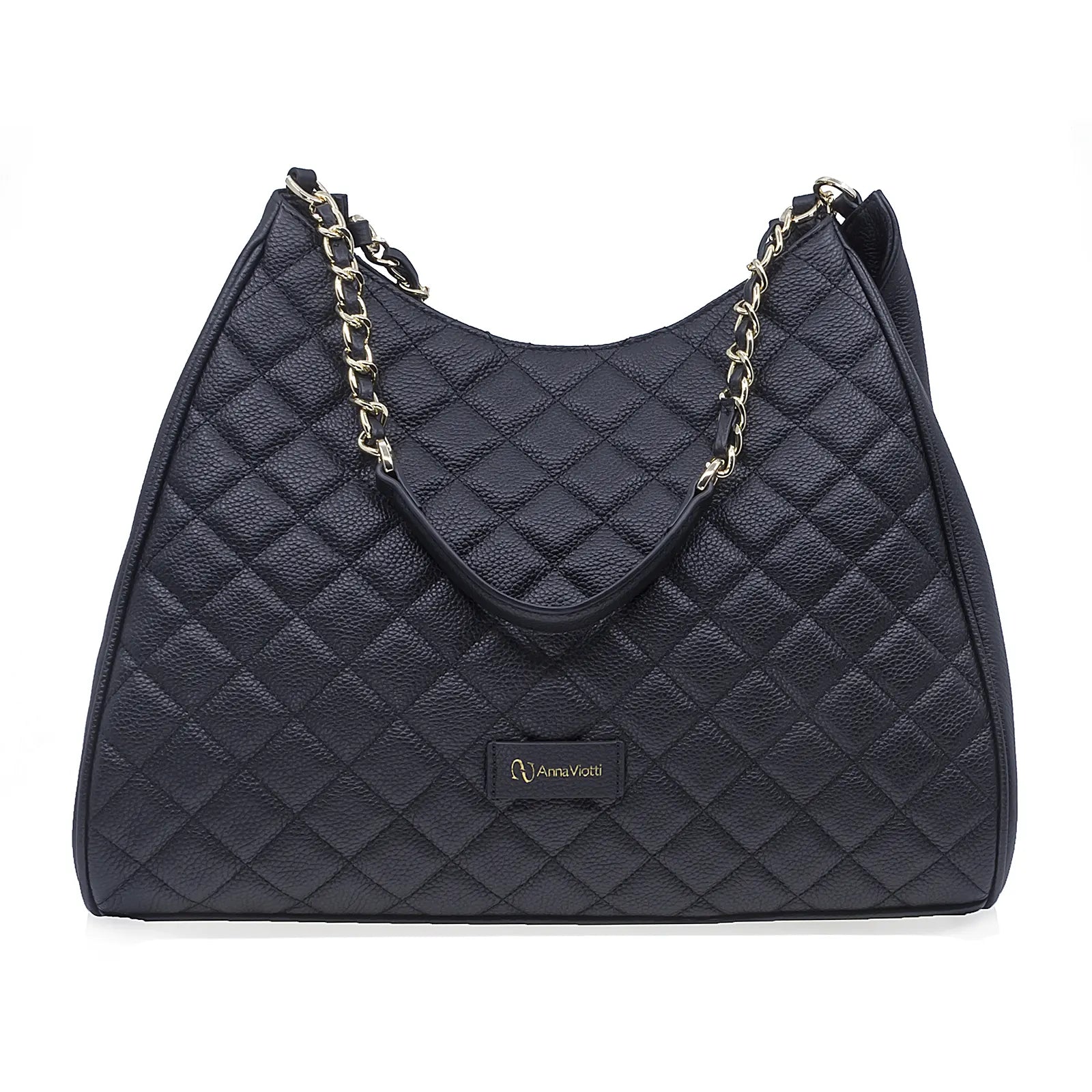 Geantă damă Anna Viotti piele naturala CSS1364A001 neagra