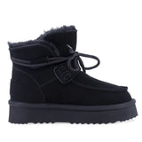 Ghete dama casual Anna Viotti piele intoarsa D121-DS4256C negre