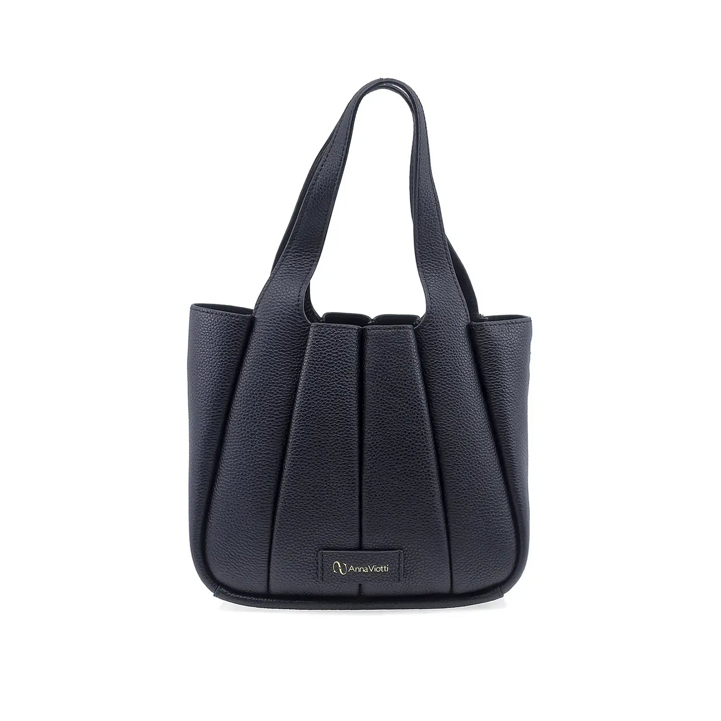 Geantă damă Anna Viotti piele naturala CS10985A010 neagra