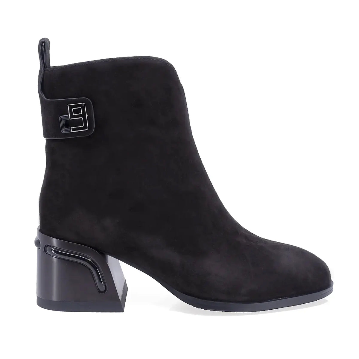 Botine dama elegante Anna Viotti piele intoarsa D123-J5.5-A2722-830-H575 maro