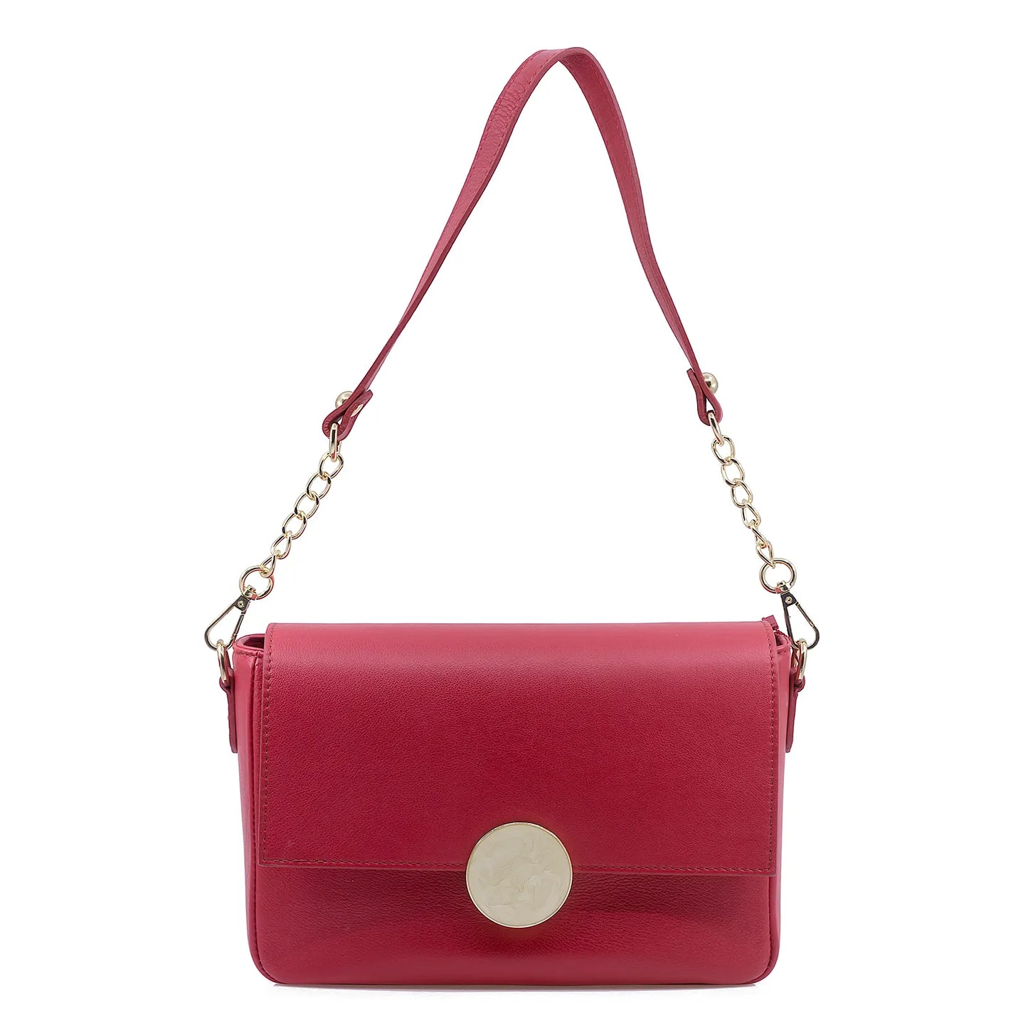 Geantă damă Luna piele naturala 020 rosu
