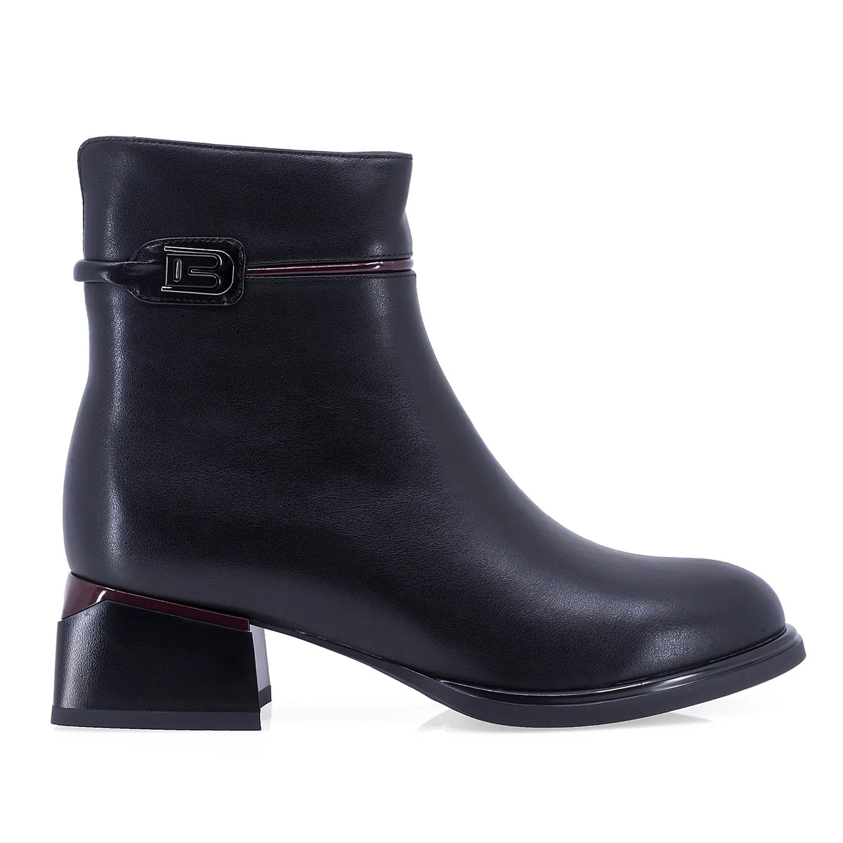 Botine dama elegante Anna Viotti piele naturala D105-4157R-A399-YT64 negre