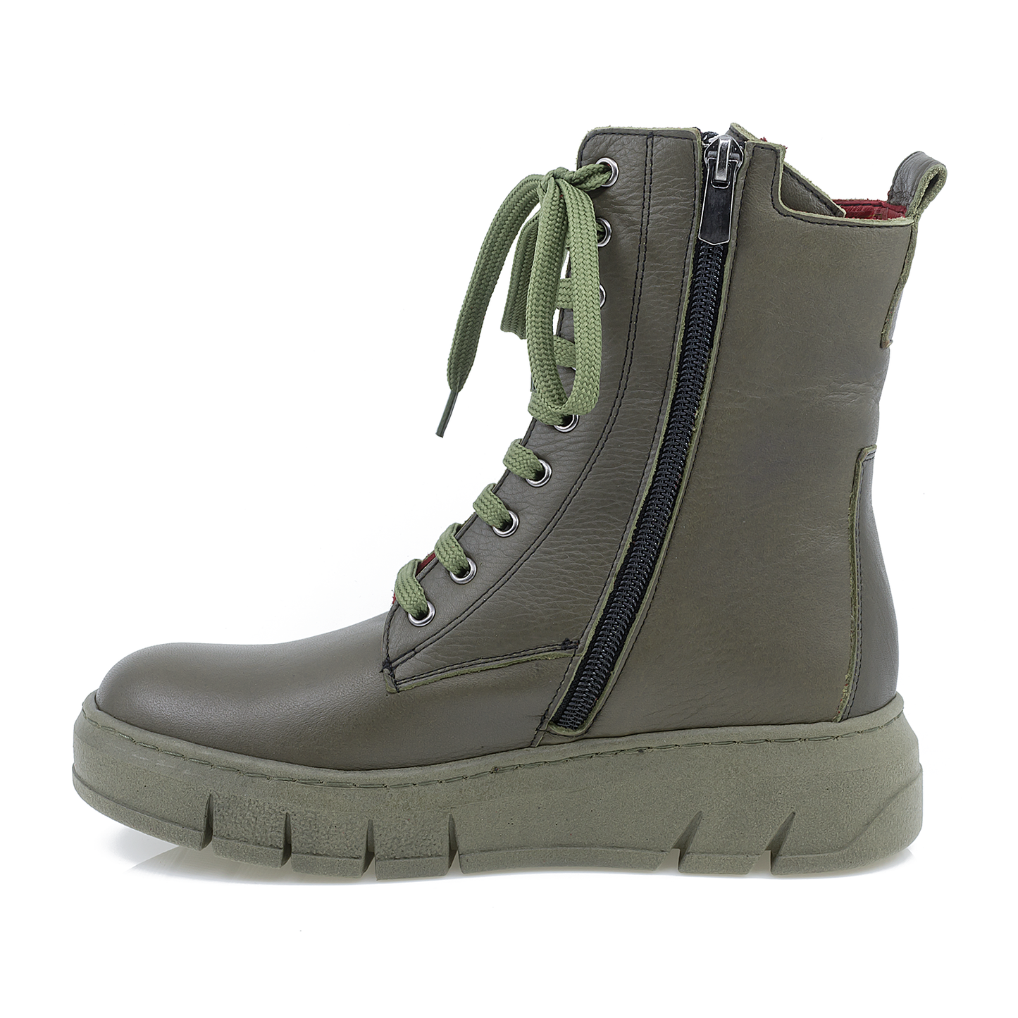 Ghete dama Anna Viotti din piele naturala D 54-2000 verde