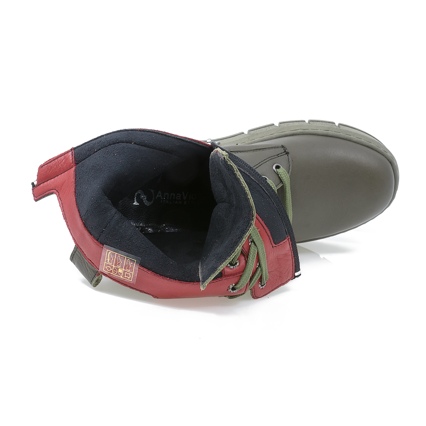 Ghete dama Anna Viotti din piele naturala D 54-2000 verde