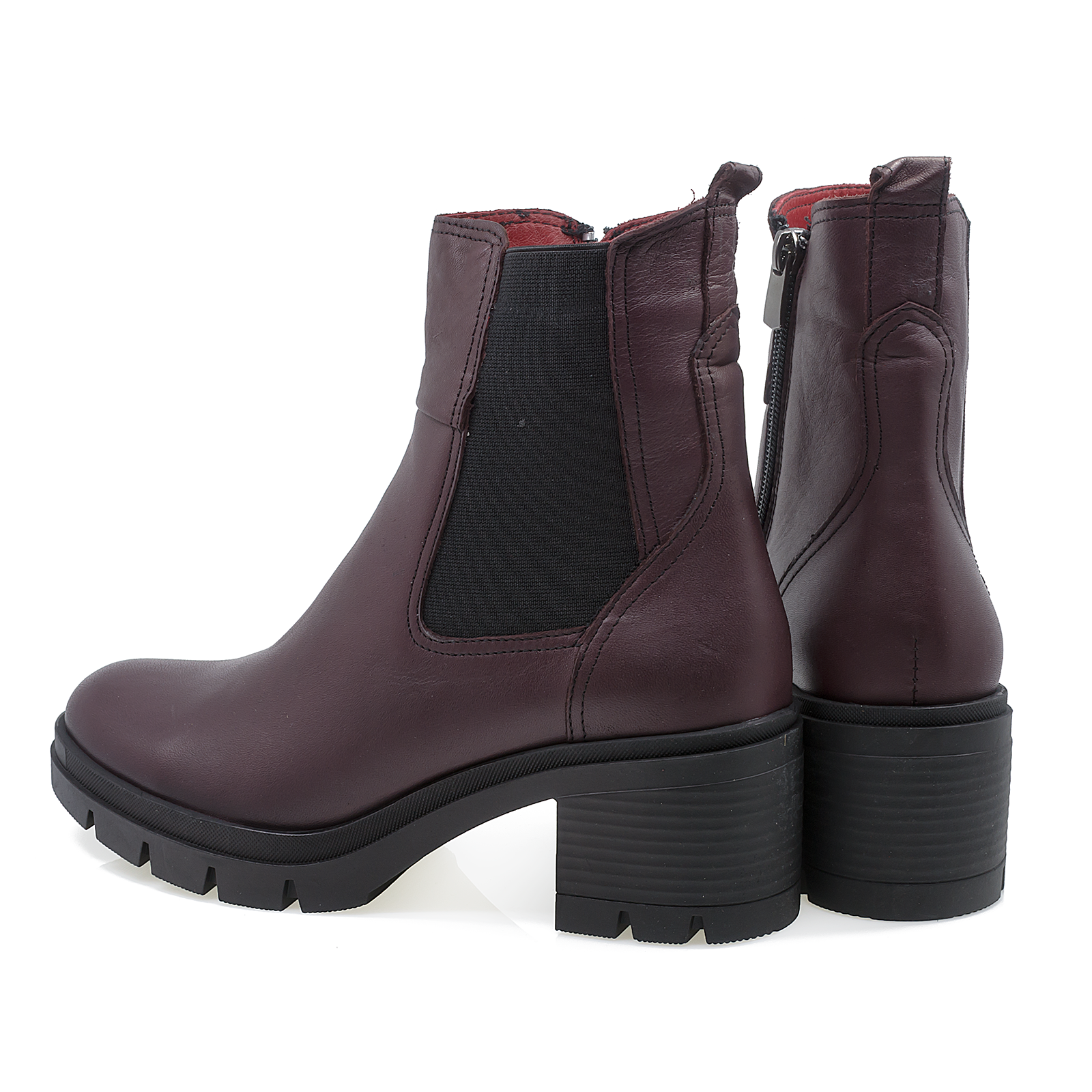 Ghete dama Anna Viotti din piele naturala D 2104 bordo