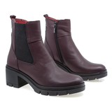 Ghete dama Anna Viotti din piele naturala D 2104 bordo