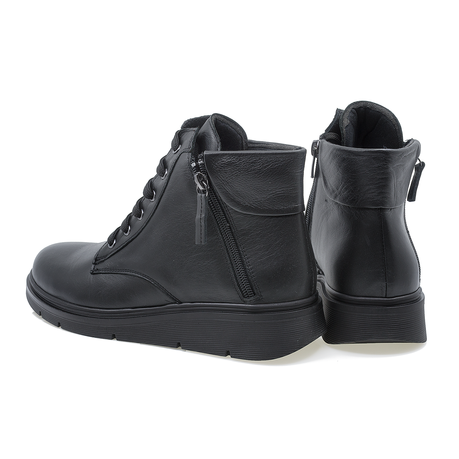 Ghete dama Anna Viotti din piele naturala D 2202 negru