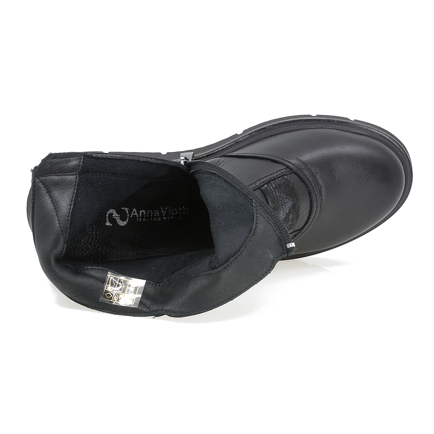 Ghete dama Anna Viotti din piele naturala D 2203 negru