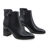 Botine dama Feeling din piele naturala D24-204-001 negru