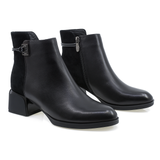 Botine dama Feelling din piele naturala D24-222-001 negru