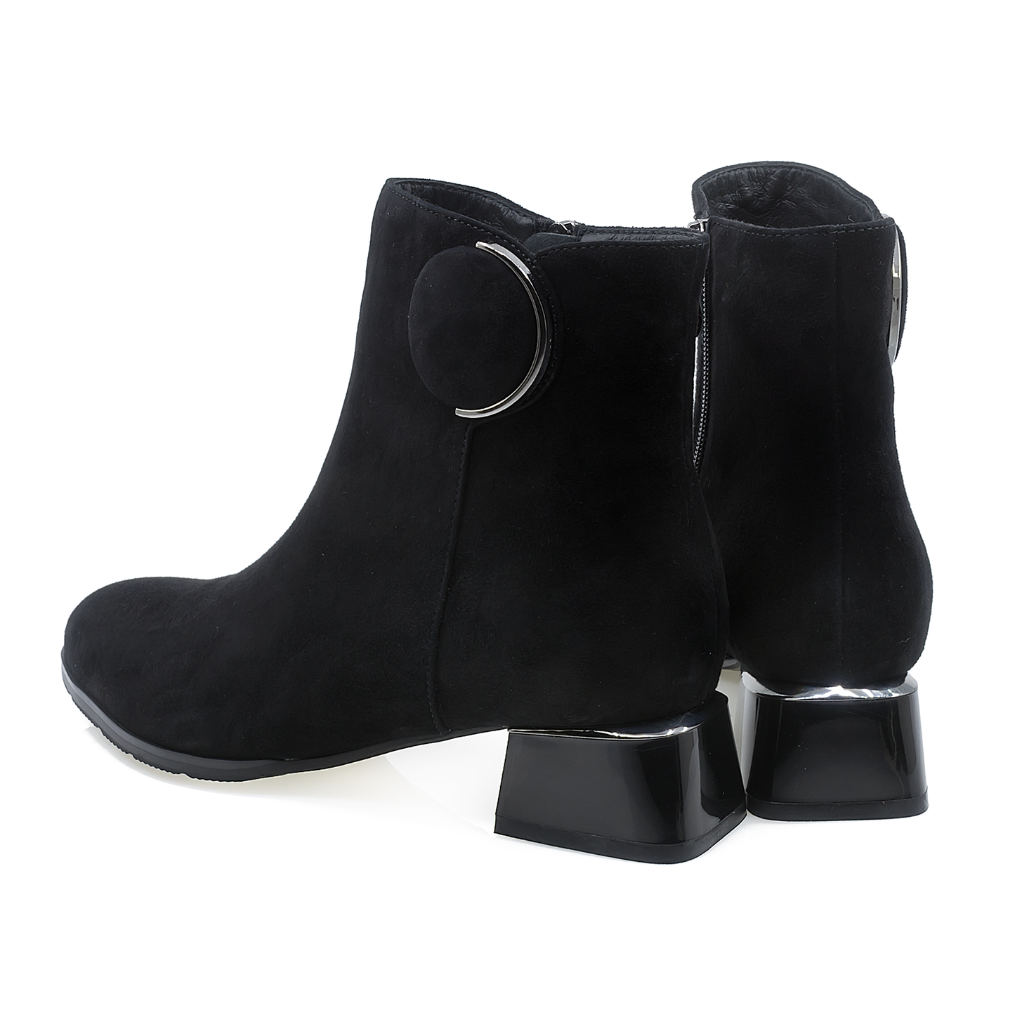 Ghete dama Feeling din piele naturala D24-227-001 negru