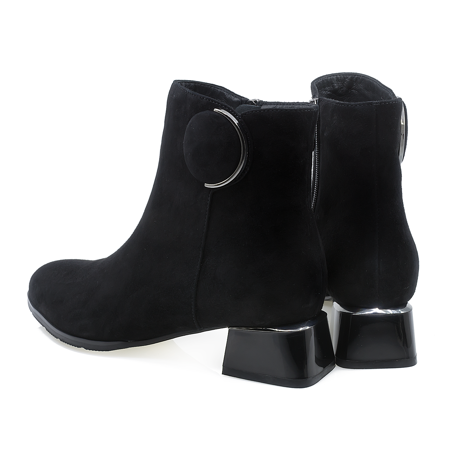 Ghete dama Feeling din piele naturala D24-227-001 negru