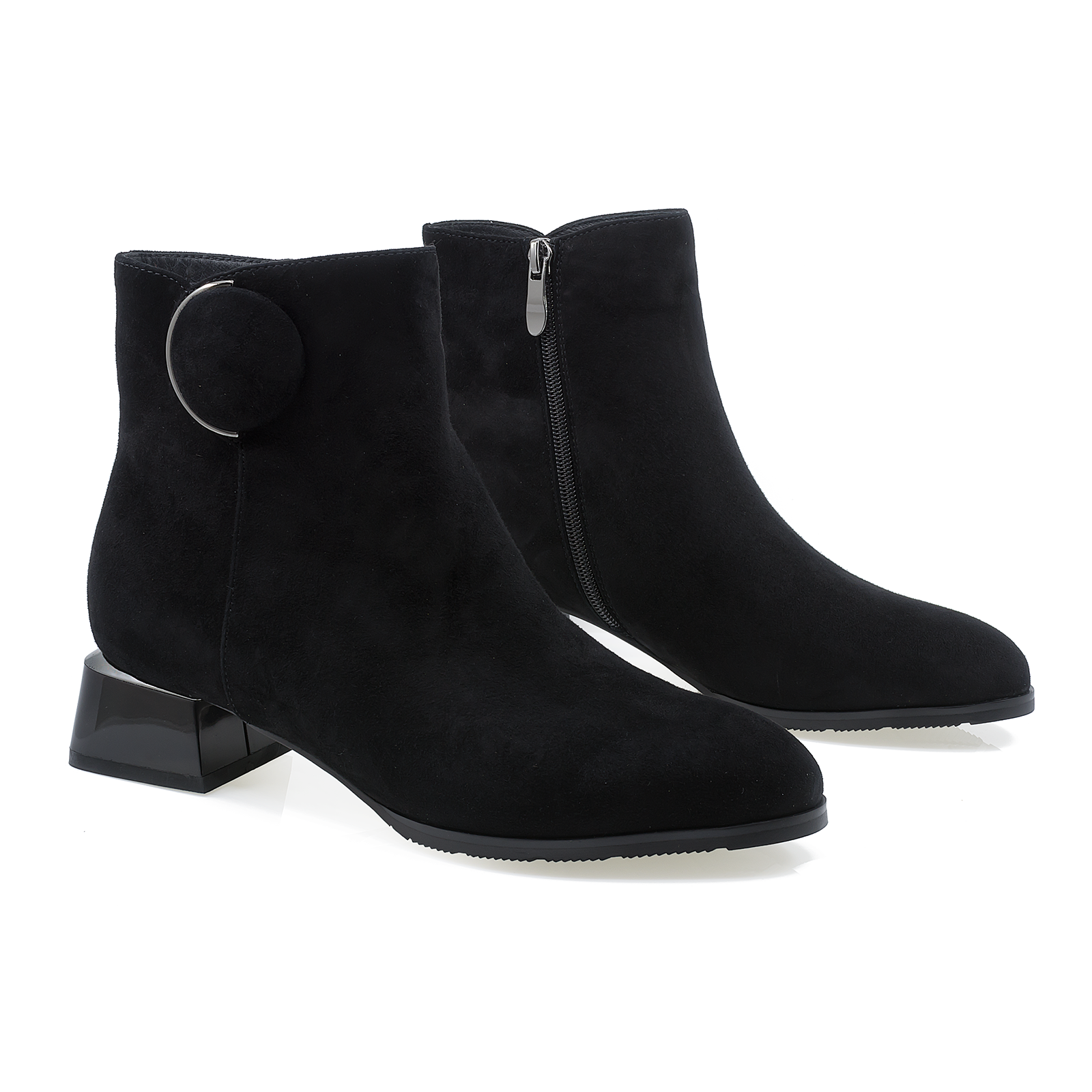 Ghete dama Feeling din piele naturala D24-227-001 negru