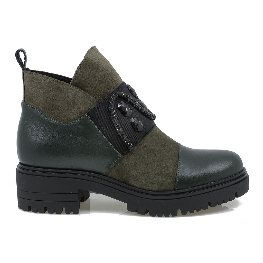 Ghete dama Fashion Anna Viotti din piele naturala D 2598 verde