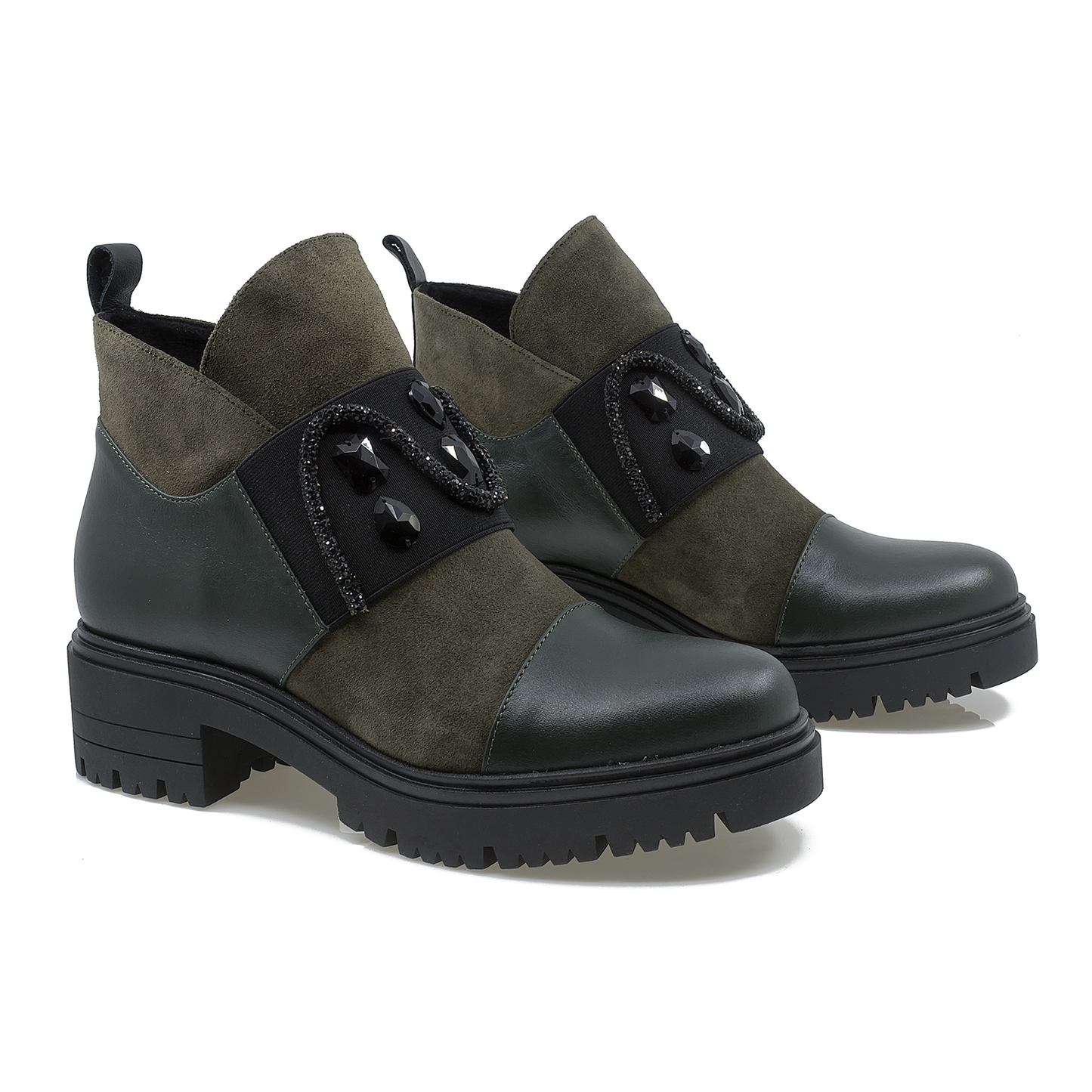 Ghete dama Fashion Anna Viotti din piele naturala D 2598 verde