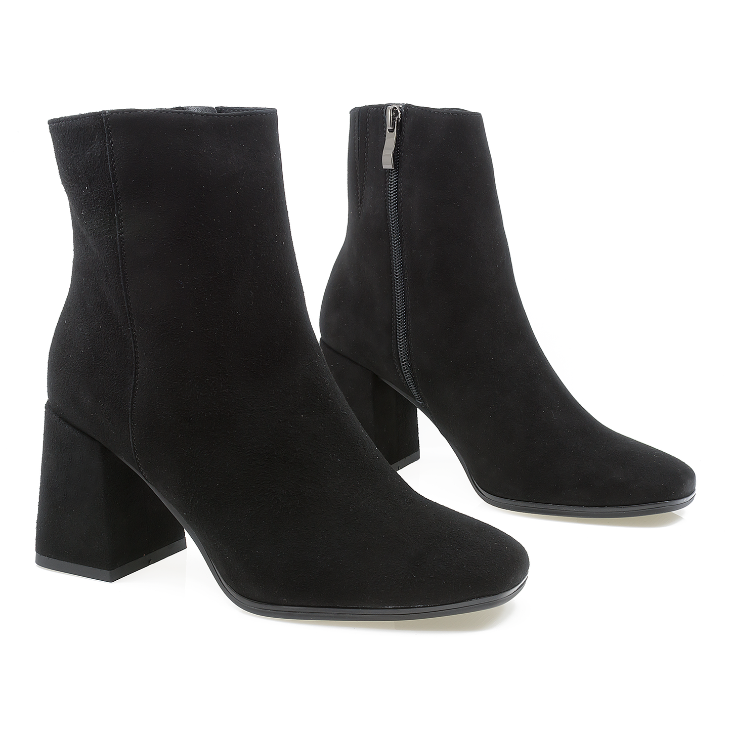 Ghete dama Anna Viotti din piele naturala D 2624 negru velur